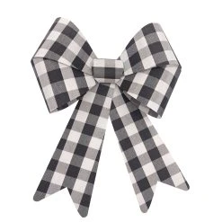 Brand new ⌛ 18" Black & White Plaid Bow by Celebrate It™ 👏 Christmas ❤️