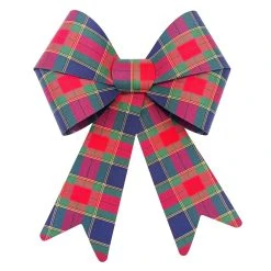 Outlet 🥰 18" Red & Navy Plaid Bow by Celebrate It™ Christmas 🛒