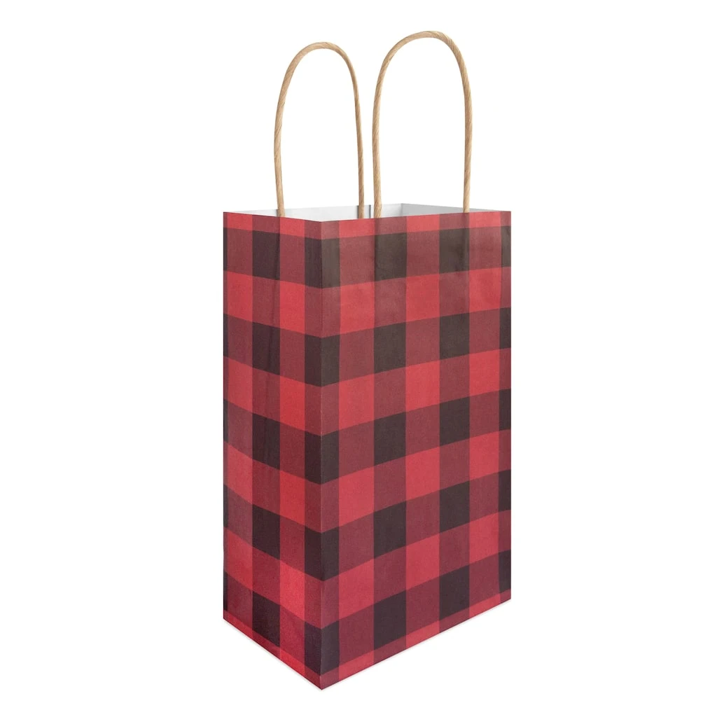 Discount ✔️ Small Red & Black Buffalo Check Gift Bags, 6ct. by Celebrate It™ ✔️ Christmas 💯 2 Discount ✔️ Small Red & Black Buffalo Check Gift Bags, 6ct. by Celebrate It™ ✔️ Christmas 💯 - Image 2