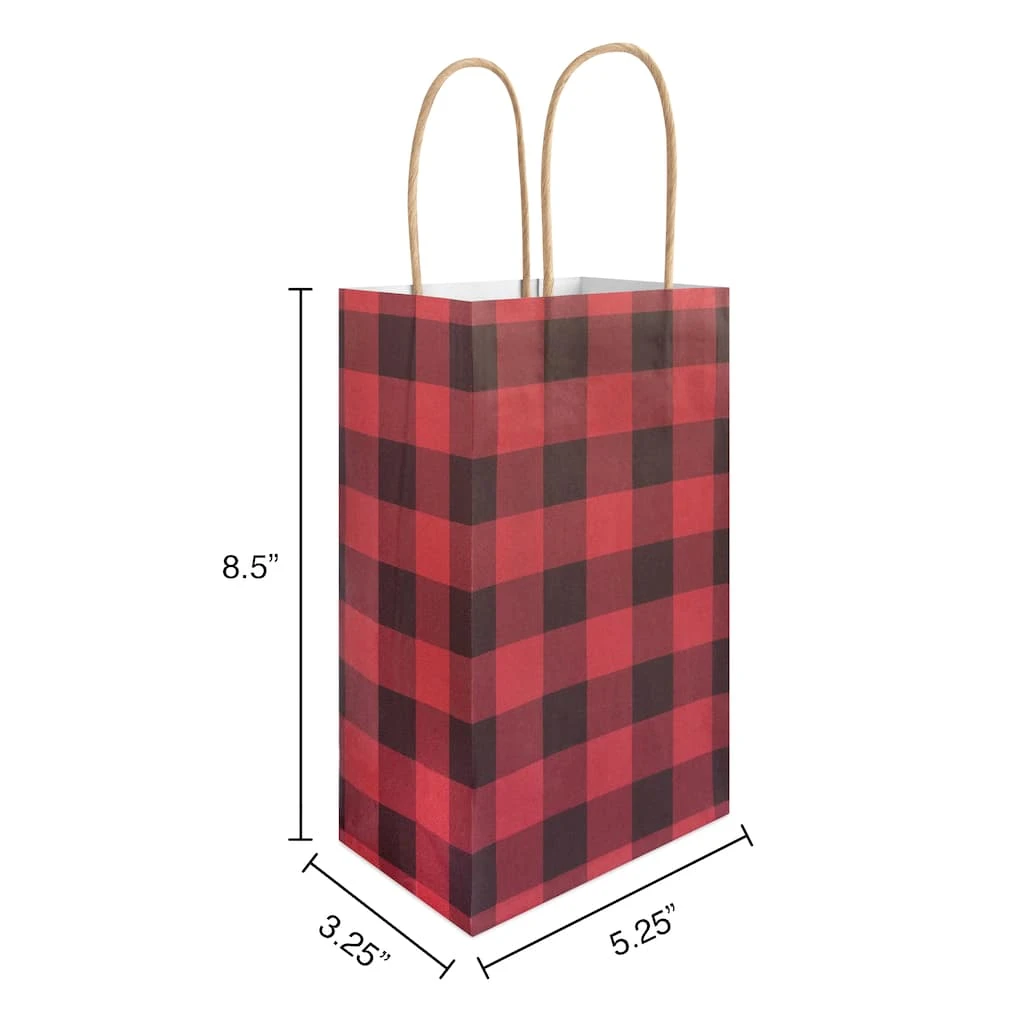 Discount ✔️ Small Red & Black Buffalo Check Gift Bags, 6ct. by Celebrate It™ ✔️ Christmas 💯 3 Discount ✔️ Small Red & Black Buffalo Check Gift Bags, 6ct. by Celebrate It™ ✔️ Christmas 💯 - Image 3
