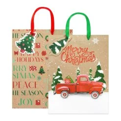Top 10 ❤️ Large Kraft Sentiments Gift Bags, 2ct. by Celebrate It™ Christmas 💯