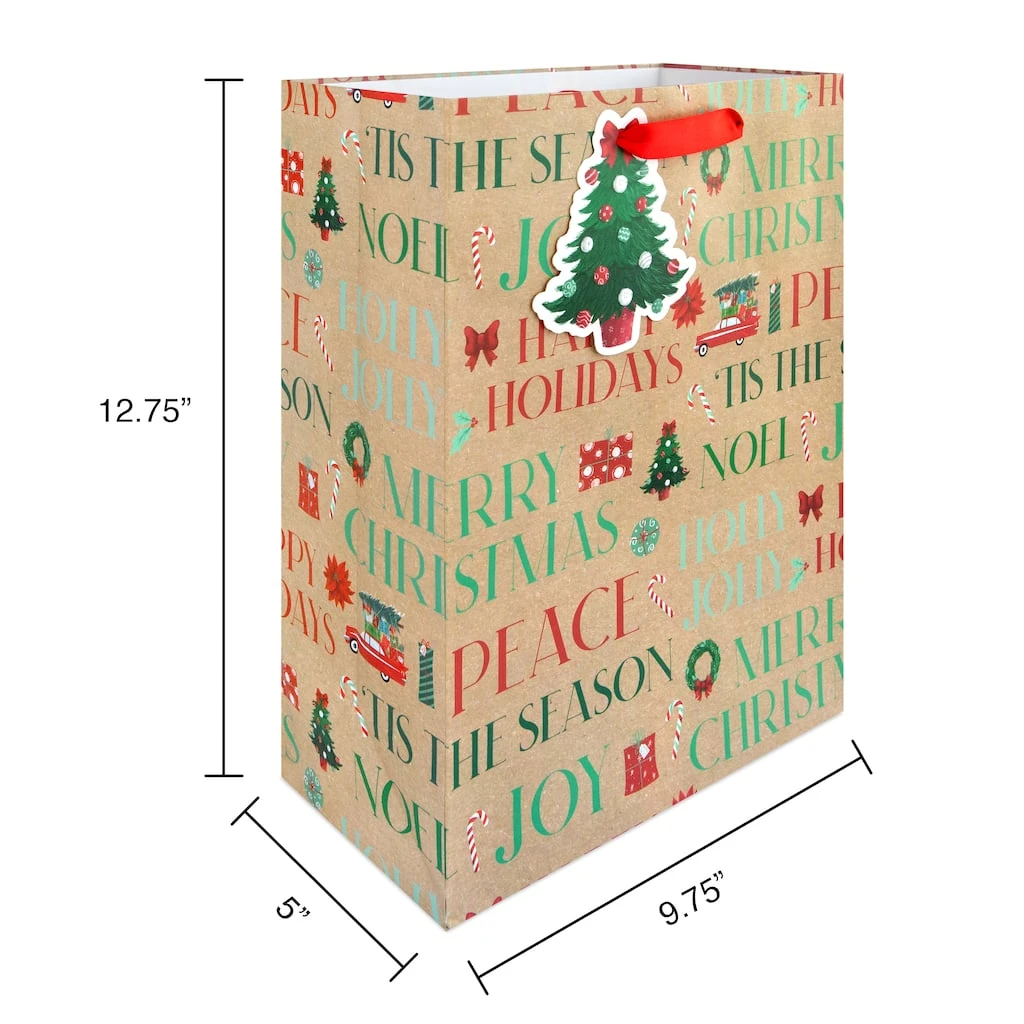 Top 10 ❤️ Large Kraft Sentiments Gift Bags, 2ct. by Celebrate It™ Christmas 💯 5 Top 10 ❤️ Large Kraft Sentiments Gift Bags, 2ct. by Celebrate It™ Christmas 💯 - Image 5