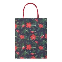 Promo 😀 Medium Poinsettia Gift Bags, 5ct. by Celebrate It™ Christmas 🧨