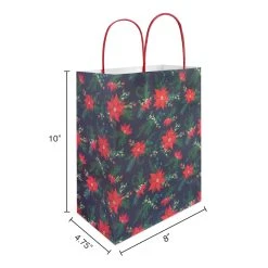 Promo 😀 Medium Poinsettia Gift Bags, 5ct. by Celebrate It™ Christmas 🧨 -Celebrate It Sales Shop 10699611 3