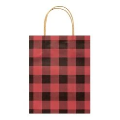 Best deal ✔️ Medium Red & Black Buffalo Check Gift Bags, 5ct. by Celebrate It™ Christmas 🛒