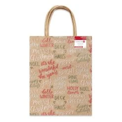 Cheapest 🔔 Medium Kraft Sentiments Gift Bags, 5ct. by Celebrate It™ Christmas 😉 -Celebrate It Sales Shop 10699618 4