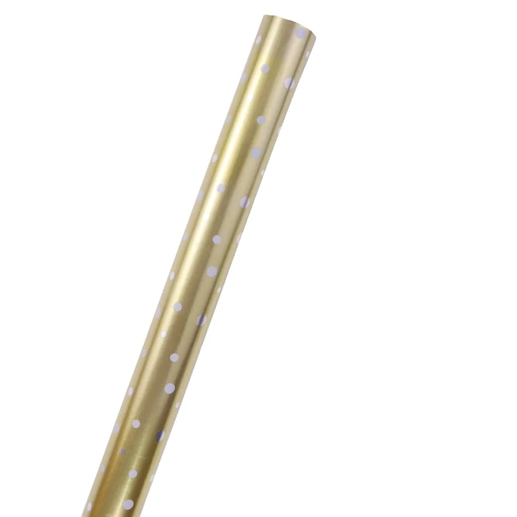 Deals 🔥 Gold Dot Christmas Gift Wrap by Celebrate It™ 🛒 1 Deals 🔥 Gold Dot Christmas Gift Wrap by Celebrate It™ 🛒