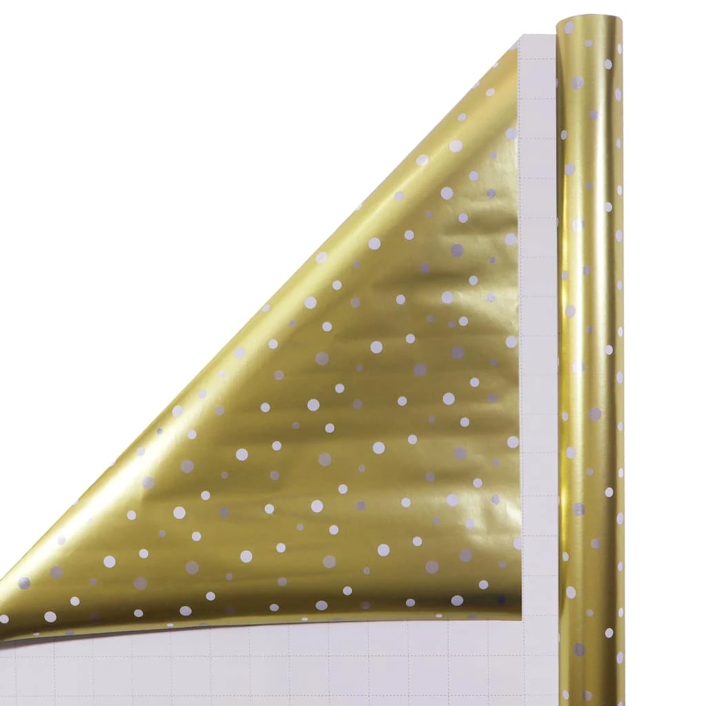 Deals 🔥 Gold Dot Christmas Gift Wrap by Celebrate It™ 🛒 2 Deals 🔥 Gold Dot Christmas Gift Wrap by Celebrate It™ 🛒 - Image 2