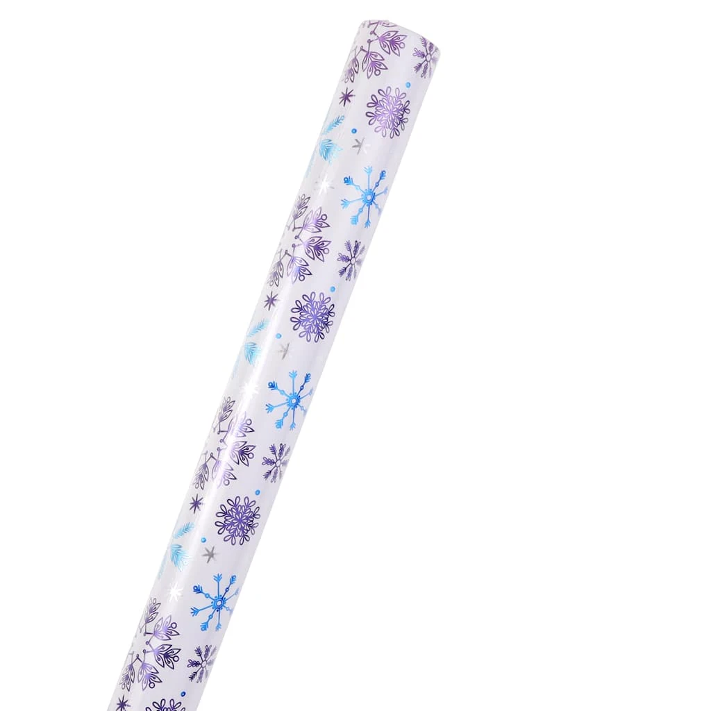 Brand new π Blue & Silver Snowflake Christmas Gift Wrap by Celebrate It™ π 1 Brand new π Blue & Silver Snowflake Christmas Gift Wrap by Celebrate It™ π