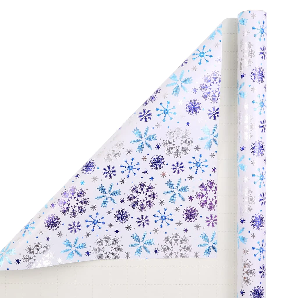 Brand new π Blue & Silver Snowflake Christmas Gift Wrap by Celebrate It™ π 2 Brand new π Blue & Silver Snowflake Christmas Gift Wrap by Celebrate It™ π - Image 2