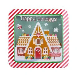 Discount ⌛ 7.5" Gingerbread Chalet Tin by Celebrate It™ ⌛ Christmas ✔️