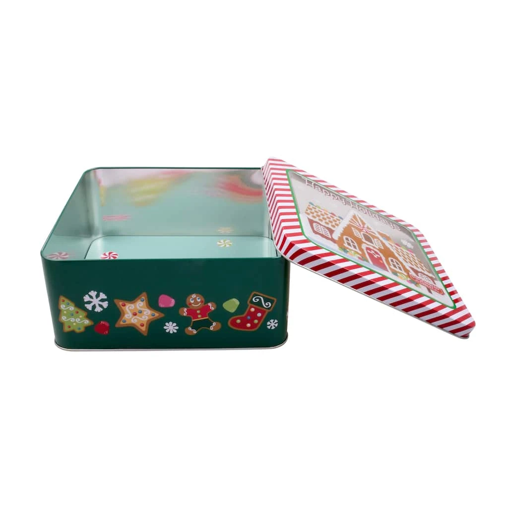Discount ⌛ 7.5" Gingerbread Chalet Tin by Celebrate It™ ⌛ Christmas ✔️ 4 Discount ⌛ 7.5" Gingerbread Chalet Tin by Celebrate It™ ⌛ Christmas ✔️ - Image 4
