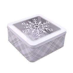Wholesale ✔️ 7.5" Snowflake Tin by Celebrate It™ Christmas ⌛ -Celebrate It Sales Shop 10700228 3