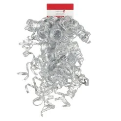 Promo 😀 Silver Curly Fabric Ribbon Bows, 2ct. by Celebrate It™ ⌛ Christmas ⌛