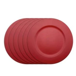 Best deal 🎁 13" Red Christmas Chargers by Celebrate It™, 6ct. 🥰 -Celebrate It Sales Shop 10700534 5