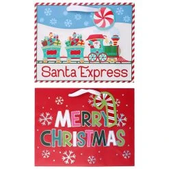 Coupon ✨ Medium Santa Express & Merry ❄ Christmas Gift Bags, 2ct. by Celebrate It™ ❄ Christmas ⭐