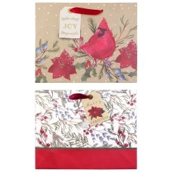 Cheapest 👍 Cardinal & 😉 Christmas Foliage Gift Bags by Celebrate It™, 2ct. ⌛