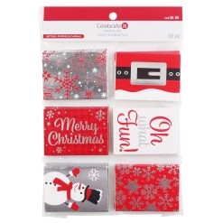 Best Sale ✔️ Red & Silver Foil Folded Gift Tags by Celebrate It™ 🎉 Christmas 🔥