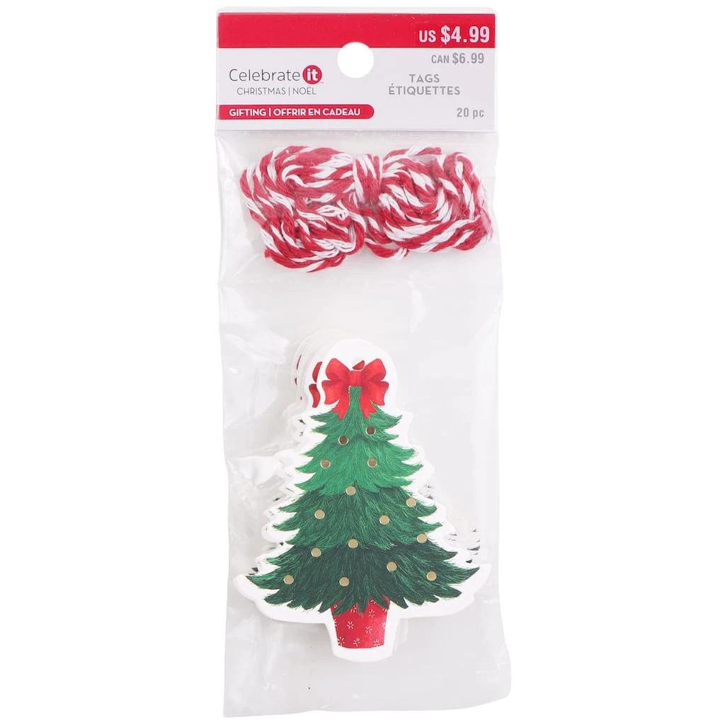 New ✔️ Bow-Topped Tree Paper Gift Tags, 20ct. by Celebrate It™ 🛒 Christmas ❤️ 1 New ✔️ Bow-Topped Tree Paper Gift Tags, 20ct. by Celebrate It™ 🛒 Christmas ❤️