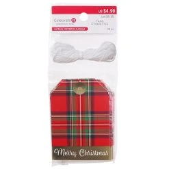 Deals 💯 Plaid Merry Christmas Gifting Tags by Celebrate It™ 😉