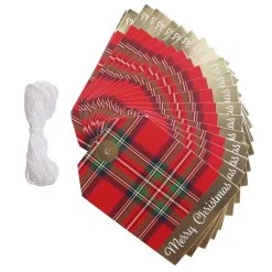 Deals 💯 Plaid Merry Christmas Gifting Tags by Celebrate It™ 😉 -Celebrate It Sales Shop 10701125 3