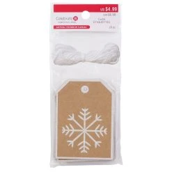 Deals 👍 Snowflake Christmas Kraft Gift Tags by Celebrate It™ 🎉
