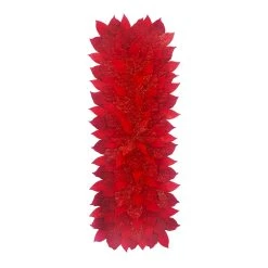 Coupon ⭐ 36" Sparkly Red Leaf Christmas Table Runner by Celebrate It™ 💯