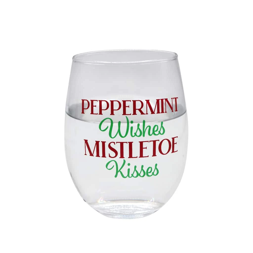 Cheap π 20oz. Peppermint Wishes & Mistletoe Kisses Wine Glass by Celebrate It™ π₯° 2 Cheap π 20oz. Peppermint Wishes & Mistletoe Kisses Wine Glass by Celebrate It™ π₯° - Image 2
