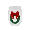 Brand new 🎁 20oz. Christmas Wreath Wine Glass by Celebrate It™ ⭐