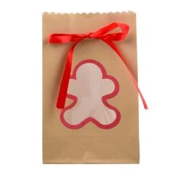 Outlet ✔️ Gingerbread Man Treat Bags with Ribbon by Celebrate It®, 6ct. 🔥