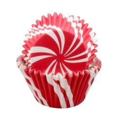 Budget ⌛ Peppermint Jumbo Baking Cups by Celebrate It®, 24ct. ⭐