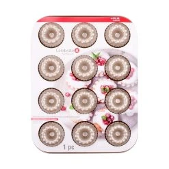 Promo 👍 Fluted Non-Stick Mini Bundt Cake Pan by Celebrate It® ✨ -Celebrate It Sales Shop 10701518 10