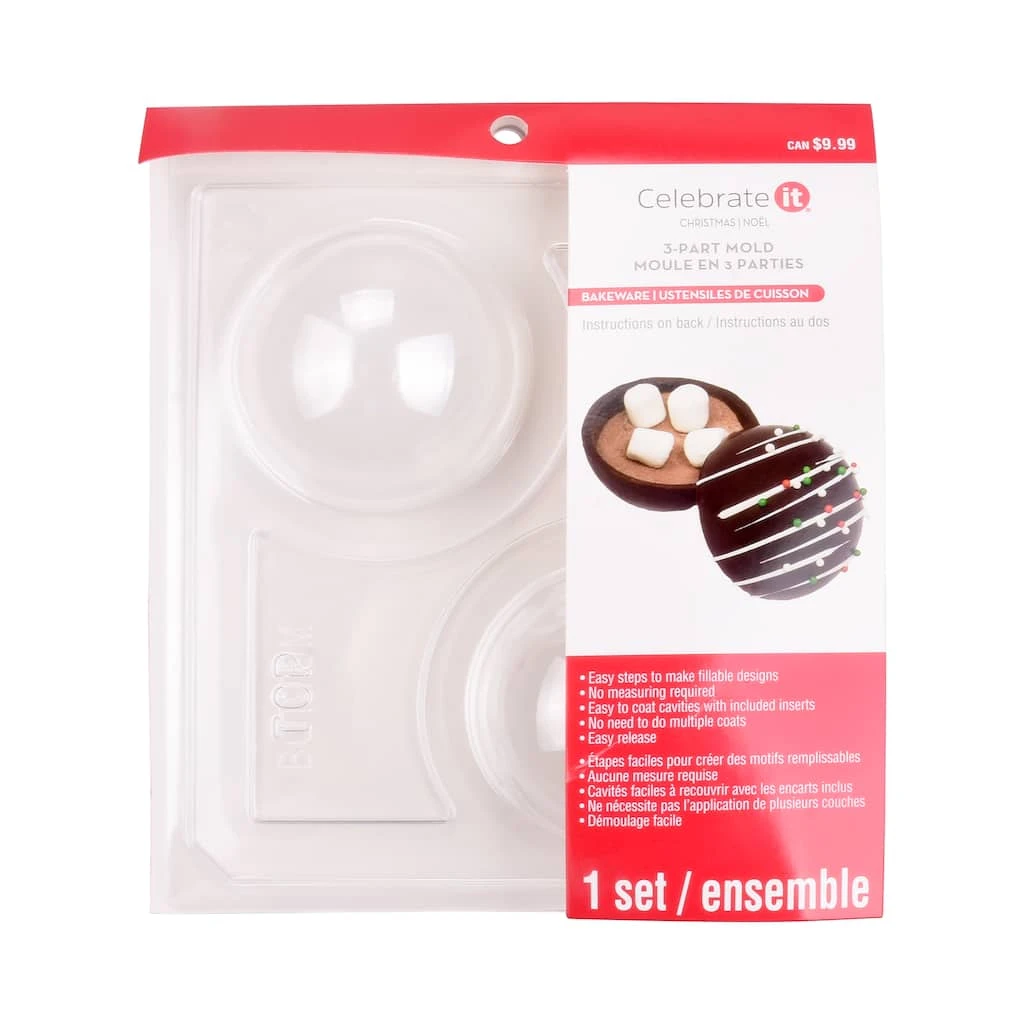 Hot Sale π Sphere 3-Part Mold by Celebrate It™ π 1 Hot Sale π Sphere 3-Part Mold by Celebrate It™ π