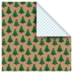 Brand new 🛒 Kraft Trees Christmas Gift Wrap by Celebrate It™ Christmas 🔔