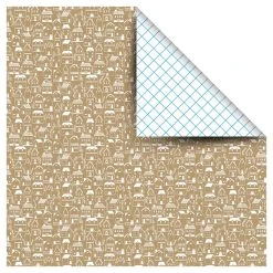 Cheap ⭐ Kraft Houses Gift Wrap by Celebrate It™ Christmas 🛒