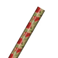 Best Sale ⭐ Kraft Poinsettia Gift Wrap by Celebrate It™ 🧨 Christmas 🔥 -Celebrate It Sales Shop 10702656 3