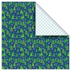 Buy 🔥 Blue Evergreen Tree Gift Wrap by Celebrate It™ ✔️