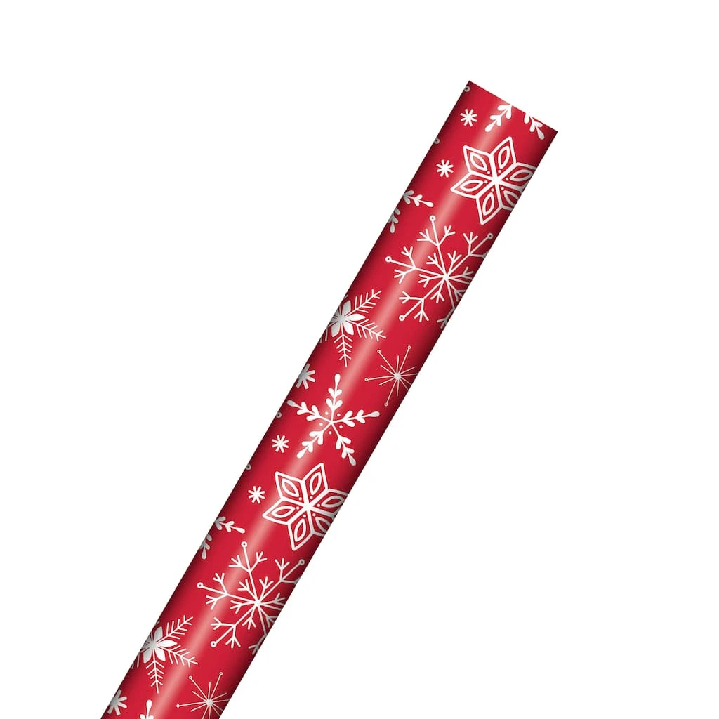 Best Sale π Red Snowflakes Gift Wrap by Celebrate It™ Christmas 𧨠3 Best Sale π Red Snowflakes Gift Wrap by Celebrate It™ Christmas 𧨠- Image 3