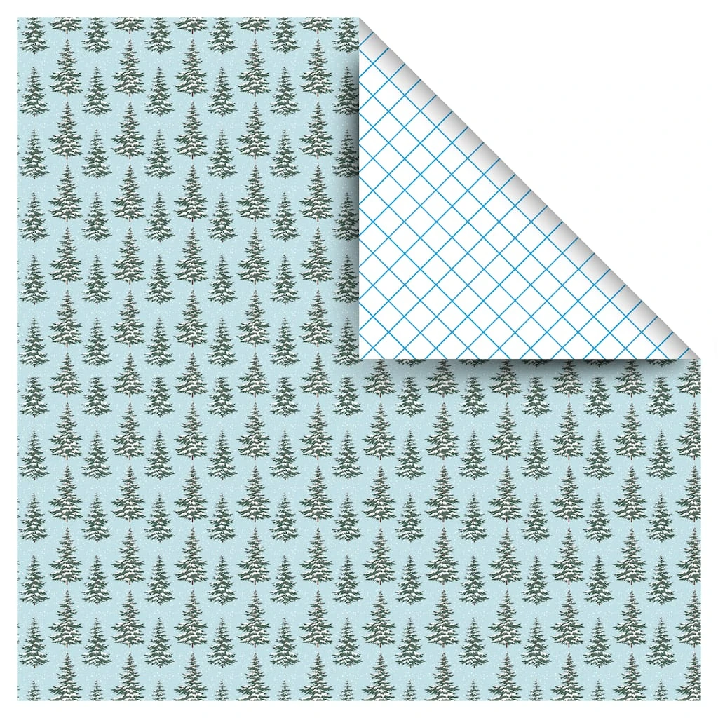 Budget ✔️ Whimsical Blue Trees Gift Wrap by Celebrate It™ Christmas ⭐ 1 Budget ✔️ Whimsical Blue Trees Gift Wrap by Celebrate It™ Christmas ⭐