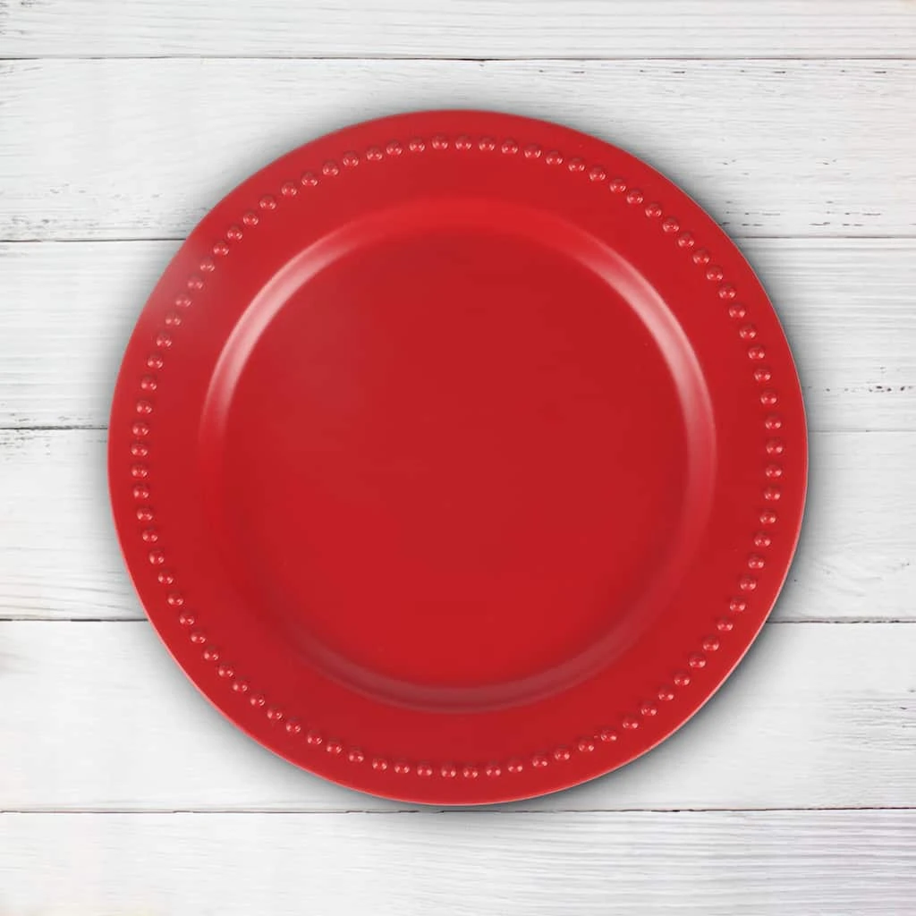 Deals 😍 10.5" Red Christmas Dinner Plate by Celebrate It™ ❤️ 2 Deals 😍 10.5" Red Christmas Dinner Plate by Celebrate It™ ❤️ - Image 2