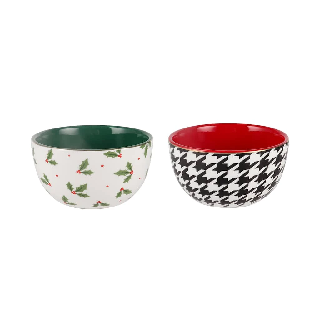 Coupon 🎁 5" Holly & Houndstooth ✨ Christmas Bowls by Celebrate It™, 2ct. ✔️ 1 Coupon 🎁 5" Holly & Houndstooth ✨ Christmas Bowls by Celebrate It™, 2ct. ✔️