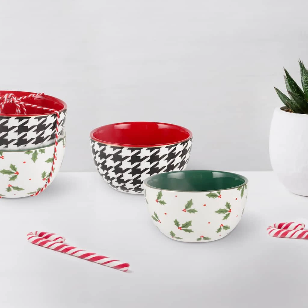 Coupon 🎁 5" Holly & Houndstooth ✨ Christmas Bowls by Celebrate It™, 2ct. ✔️ 2 Coupon 🎁 5" Holly & Houndstooth ✨ Christmas Bowls by Celebrate It™, 2ct. ✔️ - Image 2
