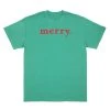 Brand new ✔️ Green Merry Adult T-Shirt by Celebrate It™ ❄ Christmas 🔥