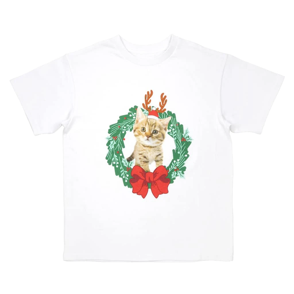 New π Wreath & Cat Youth T-Shirt by Celebrate It™ Christmas β¨ 1 New π Wreath & Cat Youth T-Shirt by Celebrate It™ Christmas β¨