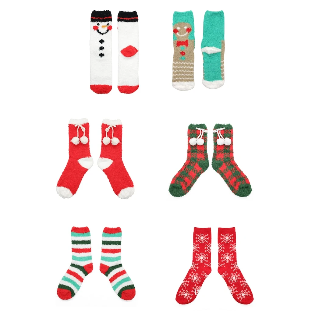 Best Pirce ❤️ Assorted Christmas Cozy Socks by Celebrate It™ 🌟 1 Best Pirce ❤️ Assorted Christmas Cozy Socks by Celebrate It™ 🌟