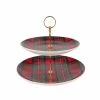 Deals 😀 10" Red Tartan & Gold Treat Stand by Celebrate It™ 🧨