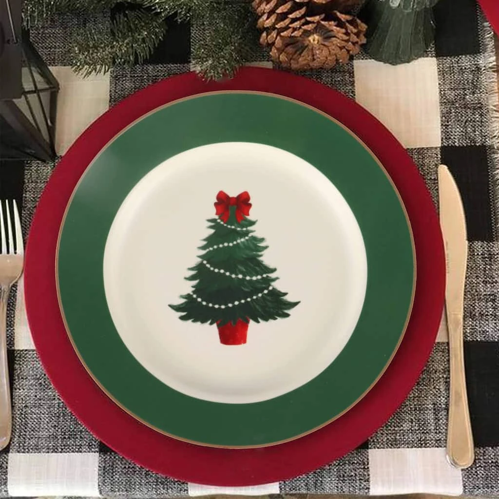 Best deal ⌛ 8.5" Holly Tree Salad Plate by Celebrate It™ 🔥 2 Best deal ⌛ 8.5" Holly Tree Salad Plate by Celebrate It™ 🔥 - Image 2