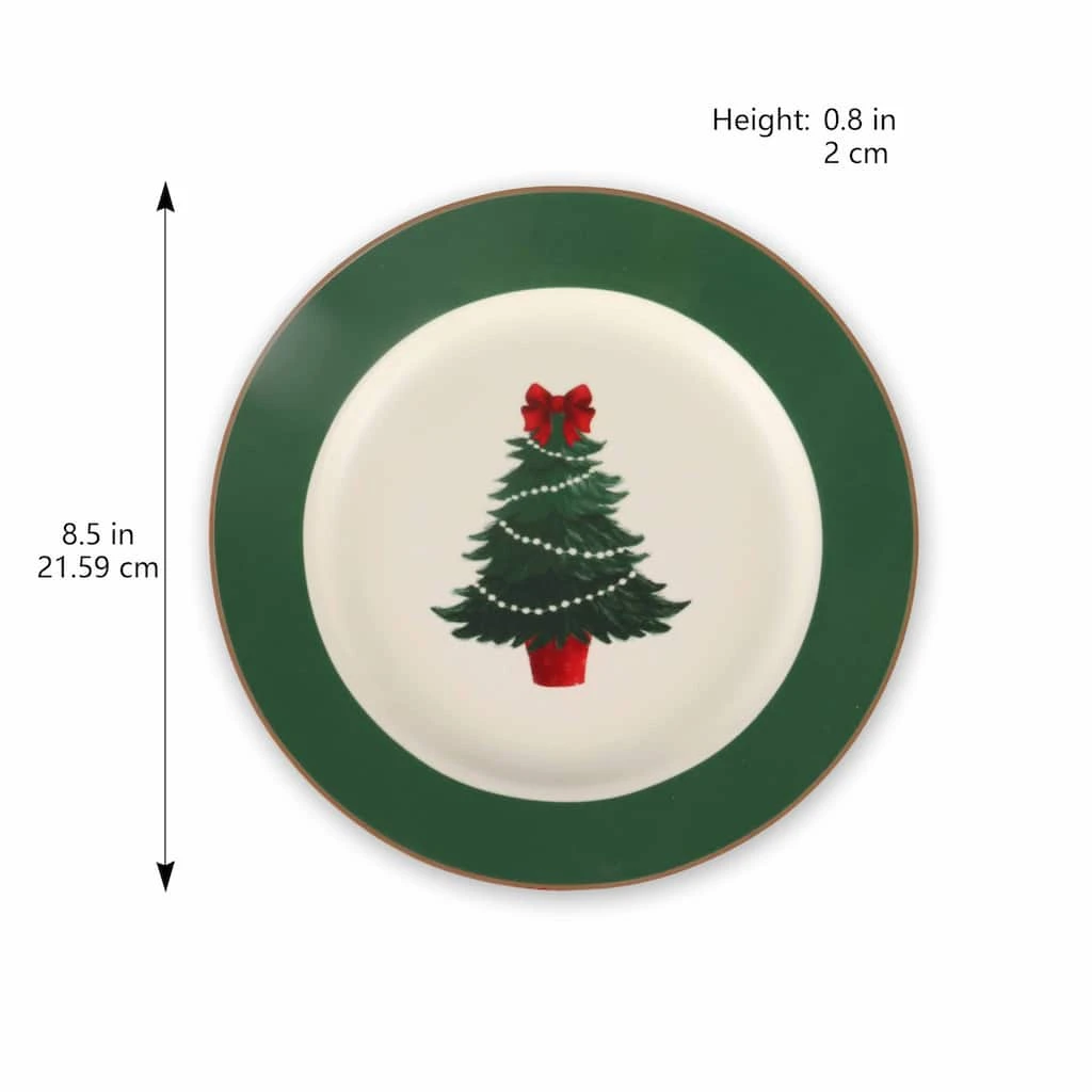 Best deal ⌛ 8.5" Holly Tree Salad Plate by Celebrate It™ 🔥 3 Best deal ⌛ 8.5" Holly Tree Salad Plate by Celebrate It™ 🔥 - Image 3