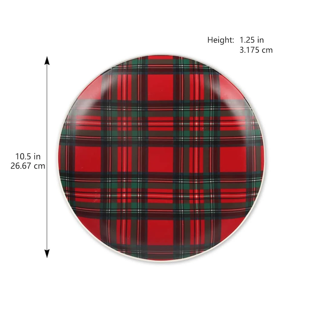 Best Sale 🧨 10.5" Tartan Dinner Plate by Celebrate It™ ⭐ 3 Best Sale 🧨 10.5" Tartan Dinner Plate by Celebrate It™ ⭐ - Image 3