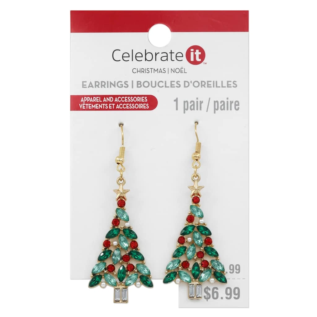 Cheap 🤩 Christmas Gem Tree Earrings by Celebrate It™ ⭐ 1 Cheap 🤩 Christmas Gem Tree Earrings by Celebrate It™ ⭐